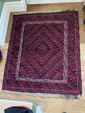 Afghan Handmade Rug Floor Oriental Oushak Rug Sumak Nomadic Kilim Rug 1.4 x 1.1m