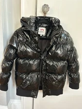 Appaman Girls Puffy Coat in Black Glitter Size 12 Down Filled Winter Jacket