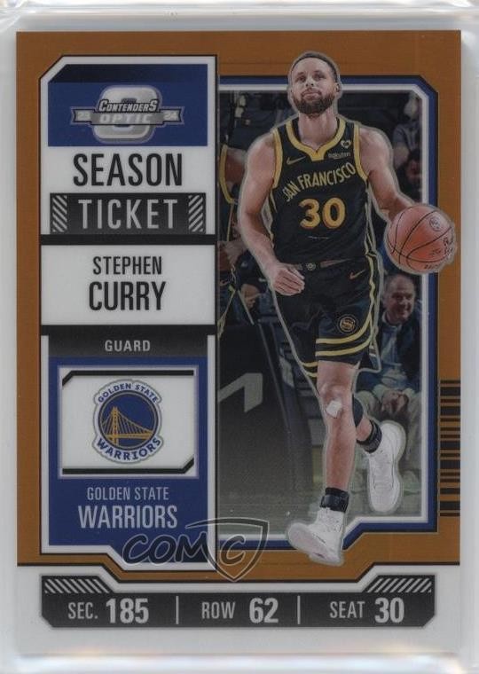 2023 Panini Contenders Optic Season Ticket Orange Prizm 31/49 Stephen Curry #37