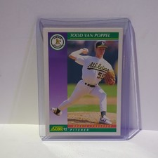 Score 1992 Todd Van Poppel Oakland Athletics #865 Rookie Prospect Card. rookie card picture