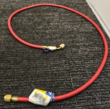 Yellow Jacket 29660 60", Red, Compact Ball Valve, Plus II 1/4" Hose