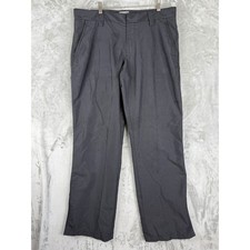 JLindeberg Men's Black Polyester Golf Pants Size 34x34 Full Zip Ankle