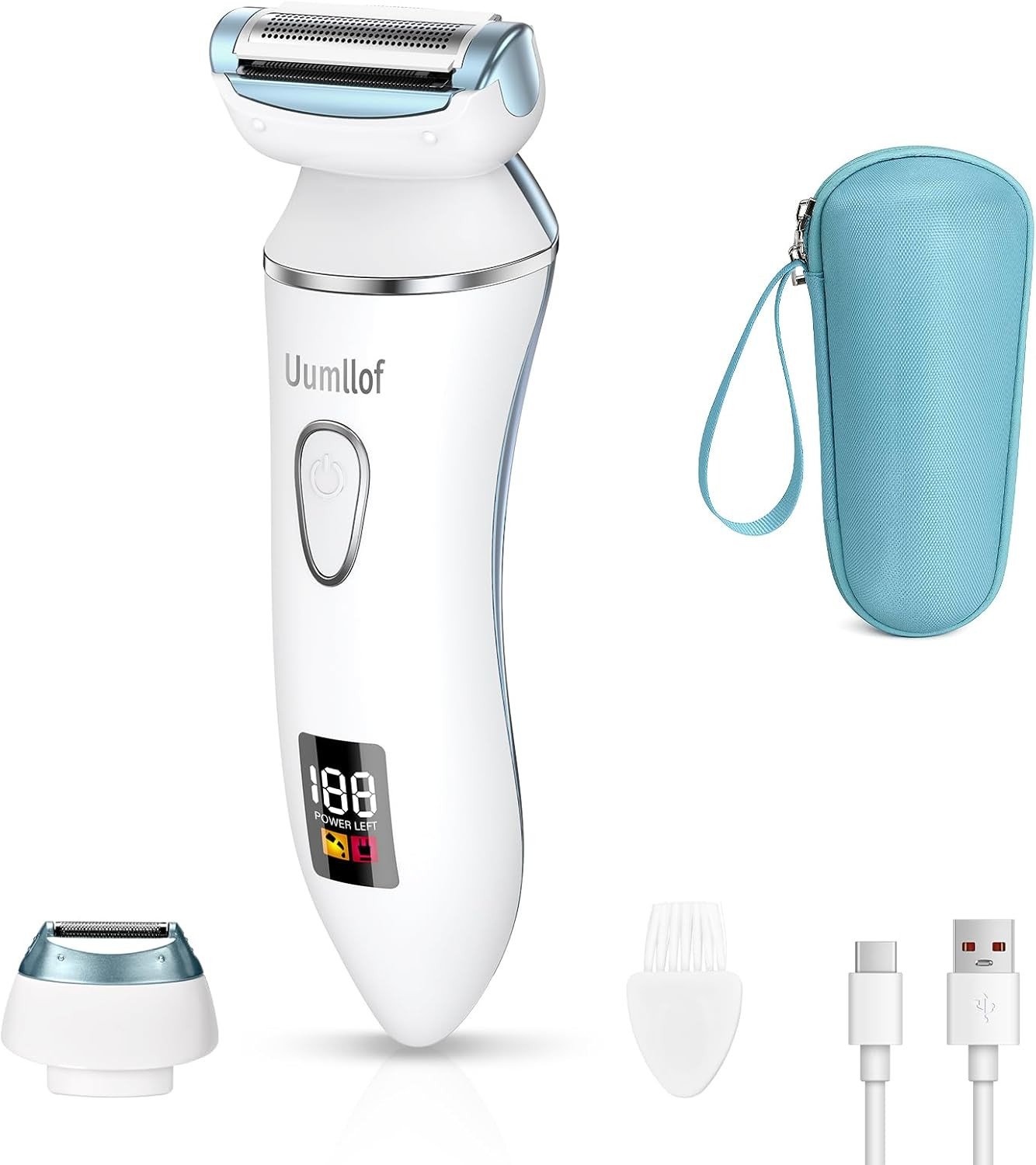 Rasoio Donna Portatile 2 in 1 IPX7 - Trimmer Bikini per Viaggi e Vacanze
