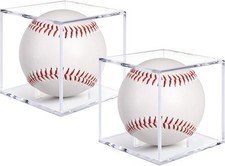 2 Pack Baseball Display Case UV Protected Acrylic Baseball Holder Display case