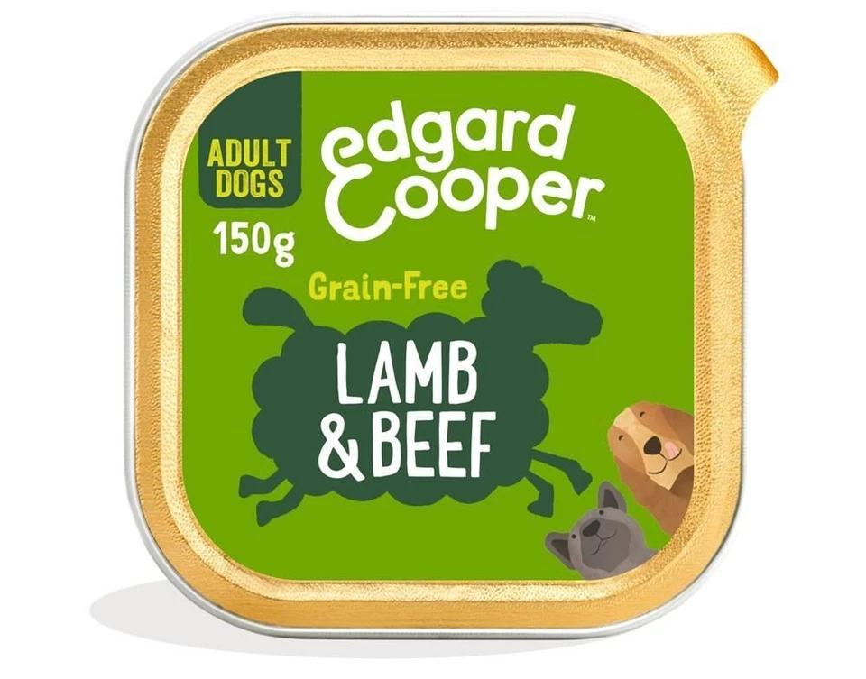 Edgard Cooper Lamm Rind Karotte Rote Beete Apfel Tablett für Hunde 150g - 11er Pack