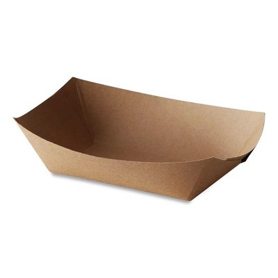 Bagcraft 300697 EcoCraft Paper Food Tray w/ 2-lb. Cap. - Natural (1000/CT) New