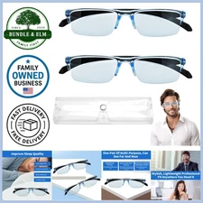 Auto Focus Glasses 2 Pcs Unisex Self Adjusting Blue Light Presbyopia