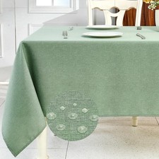 Textured Linen Table Cloth for Rectangle Tables - Sage Green Tablecloths
