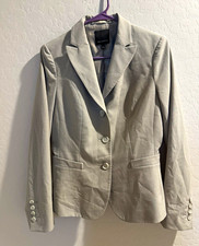 The Limited Women's Gray Twill Lined 3-Button Blazer w/ Pockets Size 6