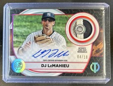 2022 Topps Tribute D.J. LeMahieu Auto Autograph Patches Red #/10 Yankees