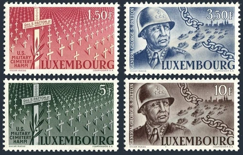 Luxembourg 242-245, MNH. Michel 423-426. George Patton, General of WW II, 1947.