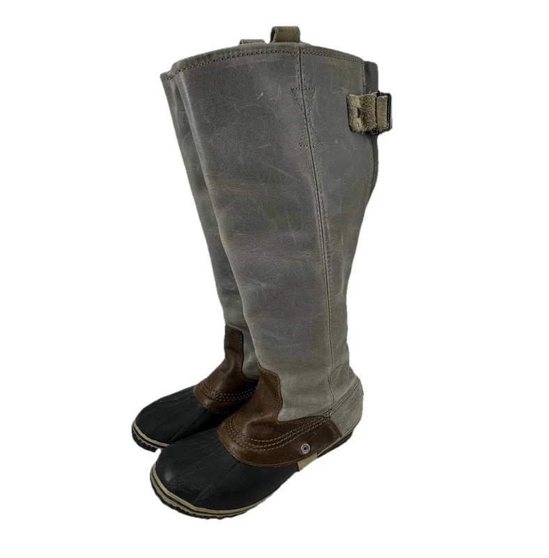 sorel slimpack tall equestrian riding waterproof shale wise boots
