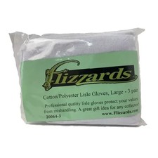 Light Weight  Lisle  White Cotton Inspection Gloves  3-pack