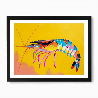 Garnelen 3 Kunstdruck gerahmt Wandbild P gerahmt Wandbild Poster Leinwanddruck Bild