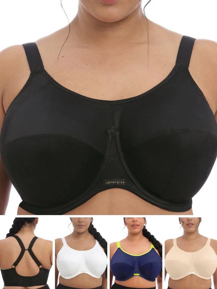 Elomi Energise Sport BH Vollschale Seitenstütze Bügel Racerback Dessous - Bild 1 von 1