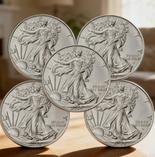 Lot of 5 U.S .999 2025 -1- 0 Z  U .S  Eagl C.0.i.n