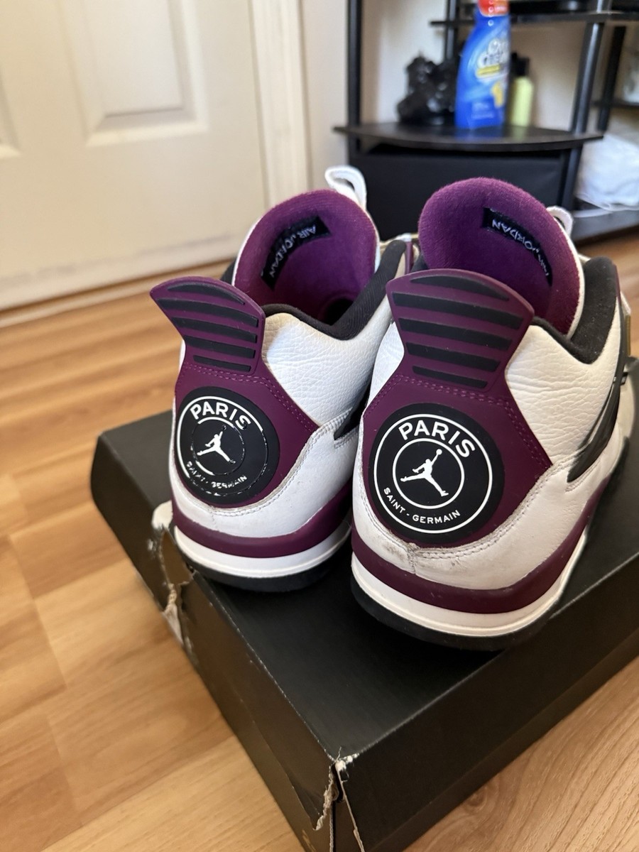 Air Jordan 4 PARIS ホワイト/バーガンディ パリサンジェルマン Jordan Air Jordan 4 Retro PSG Paris Saint-Germain White Purple