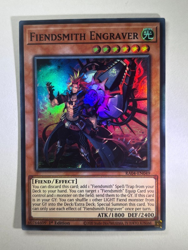 Fiendsmith Engraver RA04-EN049 Super Rare 1st Edition YuGiOh Card NM