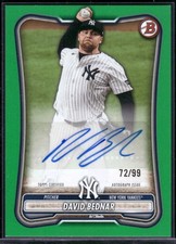 2026 Bowman #PRV-DBE David Bednar Paper Rookies & Veterans Auto Green #/99