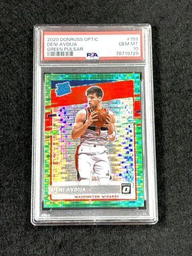 2020 Panini Donruss Optic DENI AVDIJA Rookie Green Pulsar Prizm RC PSA 10 -POP 5