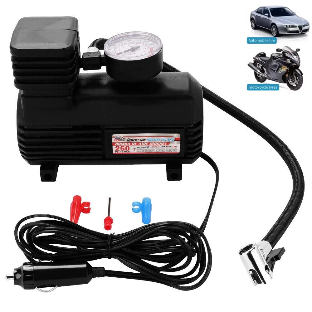 12V Heavy Duty Portable 250PSI Car Tyre Auto Tire Inflator P
