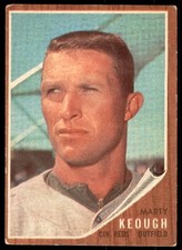 1962 Topps #258 MARTY KEOUGH  Cincinnati Reds  VGEX (Surface bend)