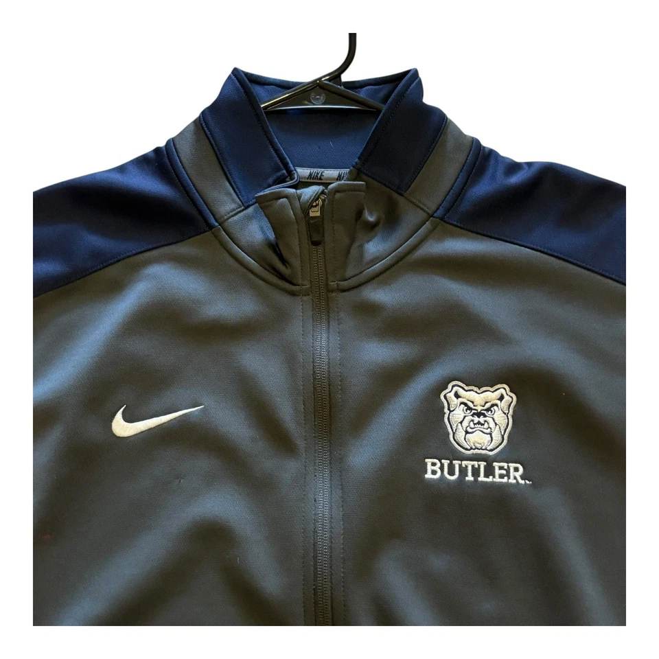 Nike Butler Bulldogs Jacket Full Zip Gray Dri Fit Logo University Player Issue? - Image 2 of 4