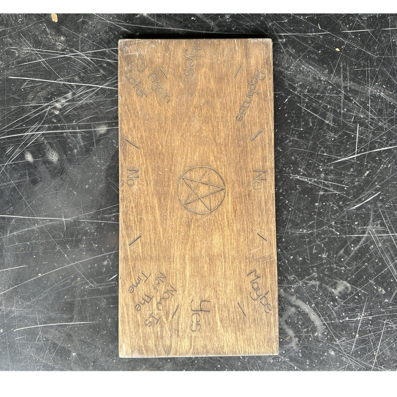 Ouija board with Engraved Markings for summoning fun