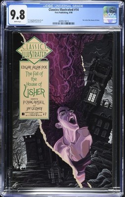 CLASSICS ILLUSTRATED #14 The Fall of the House of Usher CGC 9.8 Edgar Alan Poe