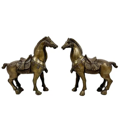 马中国风青铜雕像、雕像| eBay