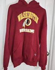 Washington Redskins Hoodie Russell Athletic NFL Pullover Sweatshirt Men's XL Red