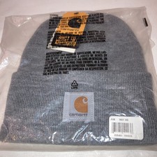 Carhartt Men's Knit Cuffed Beanie, Heather Grey, One Size - New W/Tags