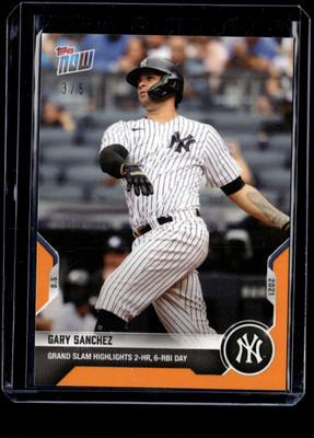 Gary Sanchez - 2021 MLB Topps Now #762 Orange 3/5 Parallel New York Yankees
