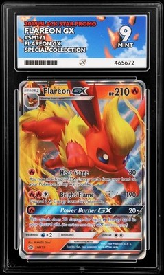  ACE 9 MINT Flareon GX SM171 Black Star Promo Pokemon TCG Elemental Power Tin