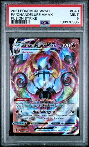 Chandelure VMAX graded PSA 9 for sale on eBay