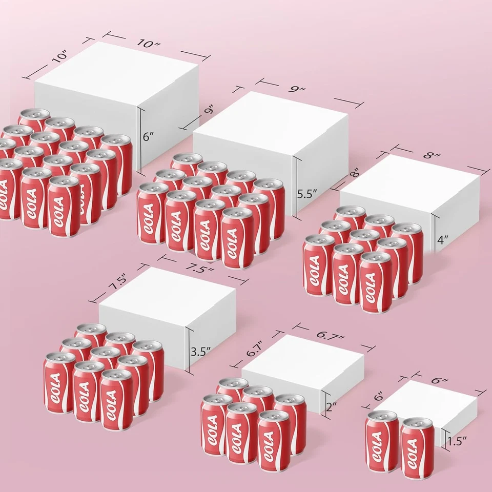 Elegantes elevadores de buffet de acrílico blanco multiusos - 6 tamaños para cualquier ocasión Foto 4 de 4