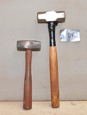 2 sledge hammer 2 lb Plumb & Stanley blacksmith metal working vintage tools D4