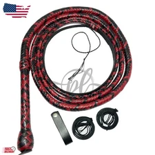 Cowhide Leather Bull whip – 4ft to 16ft, 16 Plait Indiana Jones Style Equestrian