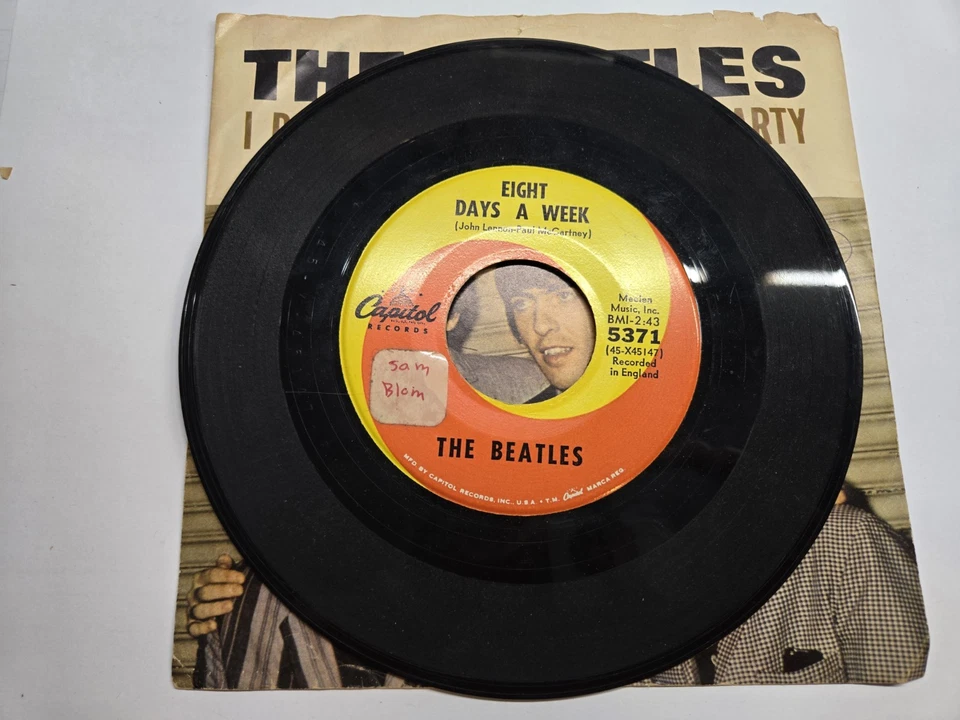 The Beatles 45 Record Eight Days A Week / I Don’t Want To Spoil The Party ￼￼ - Image 3 of 3