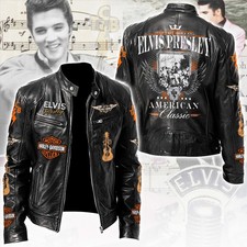 Elvis Presley Motorcycle Leather Jacket Hot
