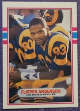 1989 Topps Traded #14T Flipper Anderson Rookie Football card Los Angeles Rams!
