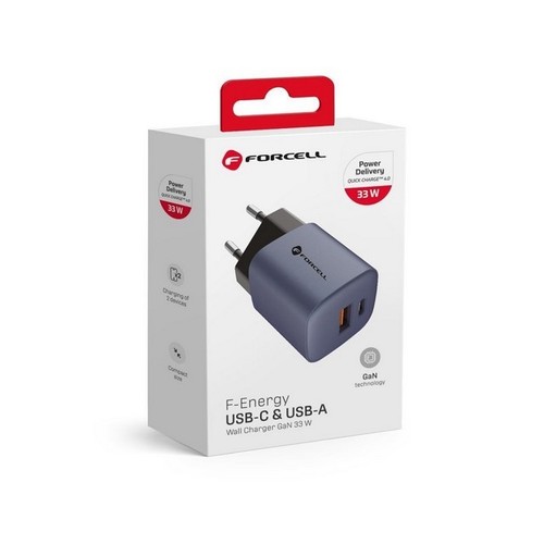Forcell Caricabatterie Fast Gan Vt-31 33w Dual Per Samsung Galaxy Tab A 10.5 S4 - Foto 7 di 7