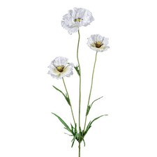 Kunstblume Mohn, 3er Set, Farbe weiß, Höhe ca. 68 cm