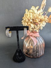 Vintage AVON Creolen/ Ohrstecker – Silber-Gold Material, Durchmesser 2,5cm