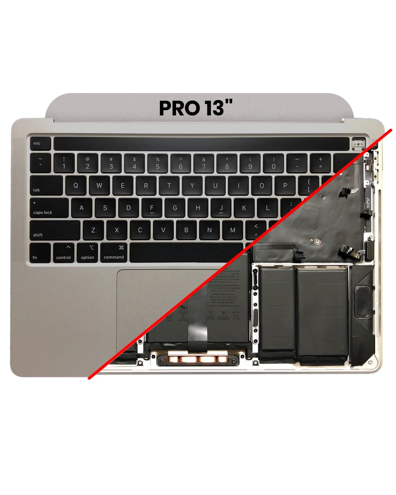 Top Case Assembly W/Battery &Keyboard Compatible with MacBook Pro13(A2251/Mid20)