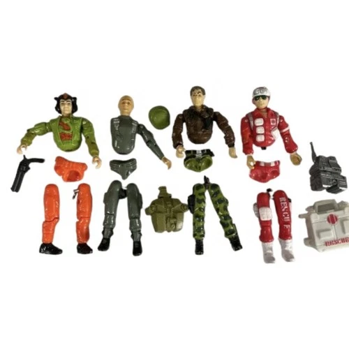 VTG G.I. Joe Parts/Repair Lot Hawk Swivel Arms Joe Lifeline Windmill Accessories