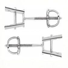 Sterling Silver Earring Mountings Round Cut Pre-Notched 4 Prong Screw Back- Pair