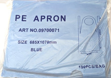 PE Apron Disposable - 107 x 68.5 cm - Blue - 09700071 - 200 Pk