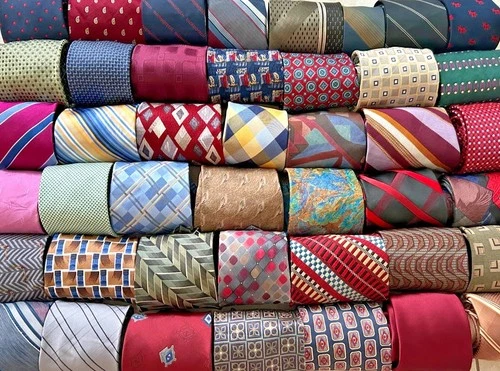 Lot 55 Pc Mens Neckties Multicolor Mix Blend Patterns Craft Quilting Lots - product listing photo
