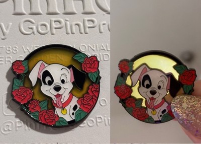 2025 Disney Cats & Dogs Floral Blind Box Pin Patch 101 Dalmatians Stained Glass